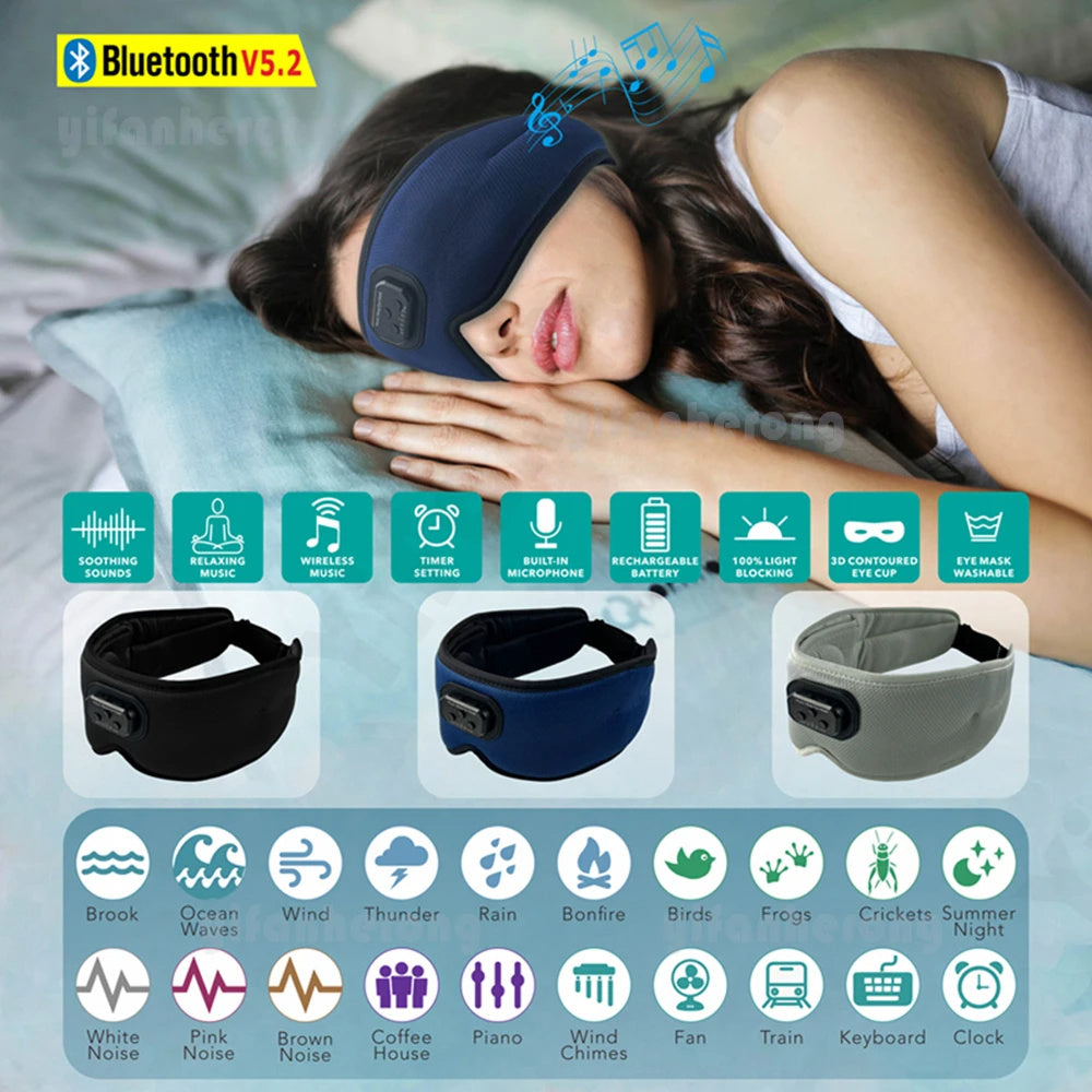 Masque de Sommeil avec écouteurs Bluetooth